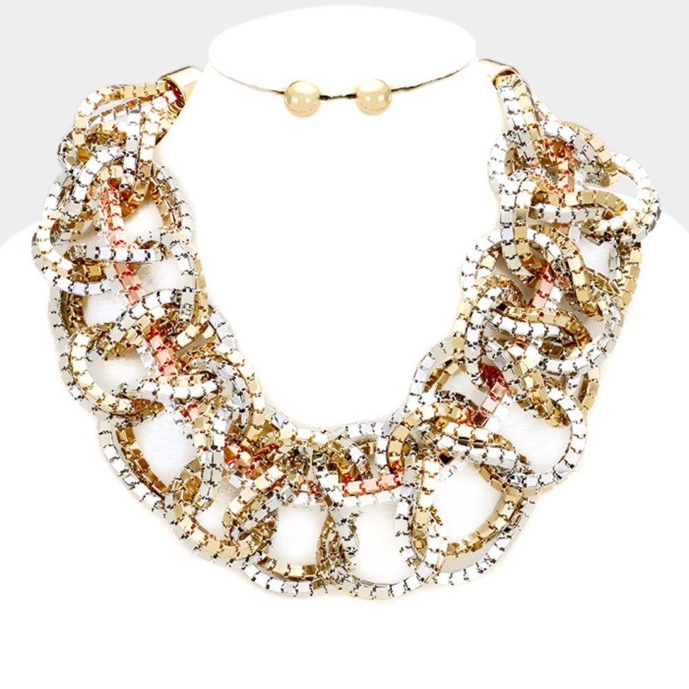 Braided Square Mesh Tube Necklace